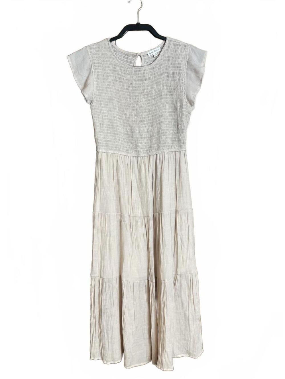 By The River tiered flutter sleeve  maxi dress medium